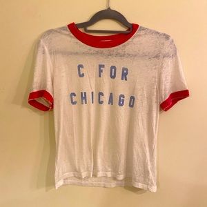 C for Chicago ringer tee